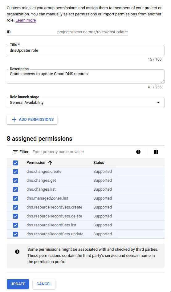 Add DNS
permissions