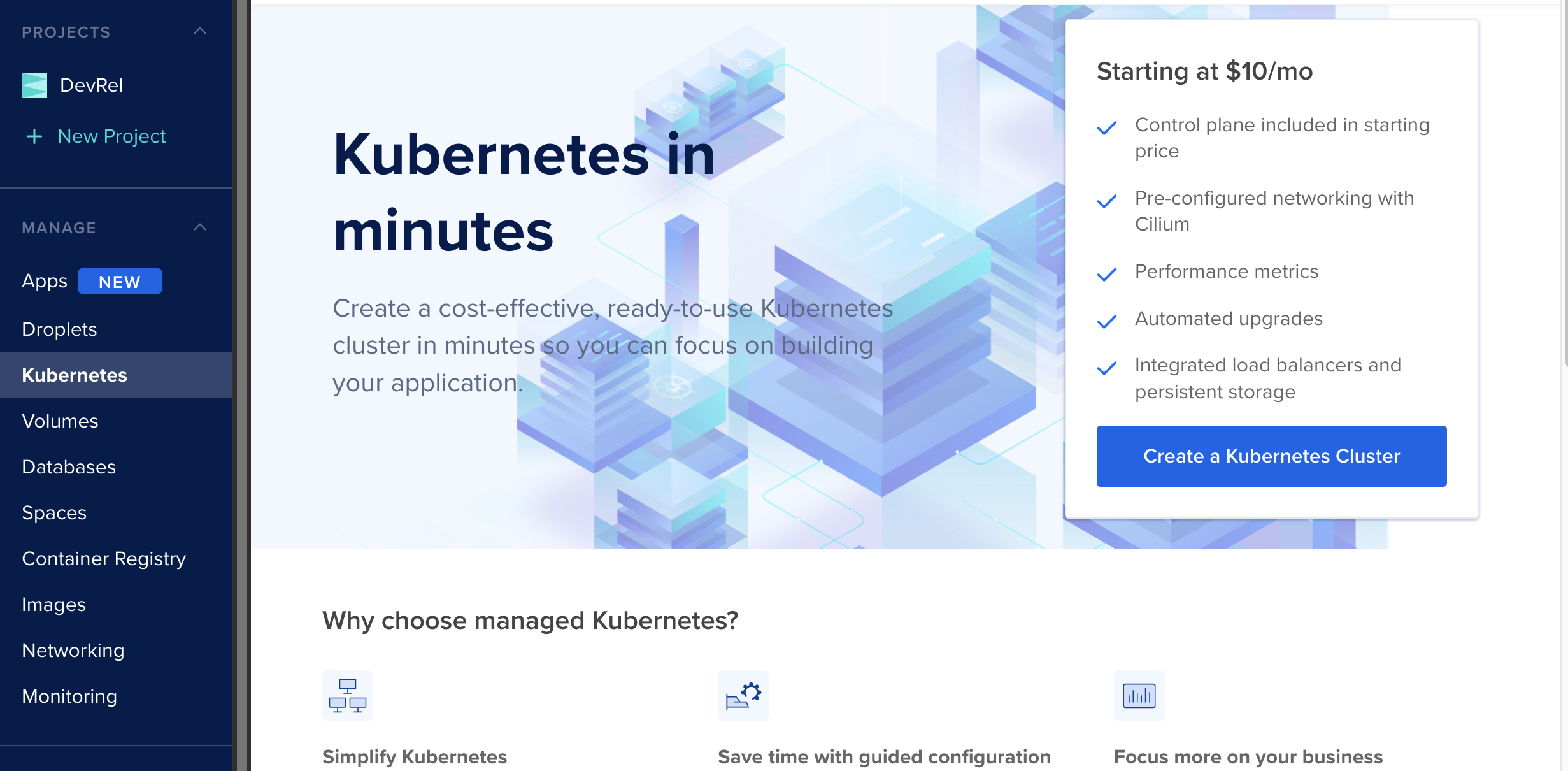 DigitalOcean Kubernetes 클러스터 생성