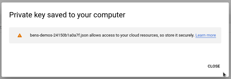 비공개 키 저장됨