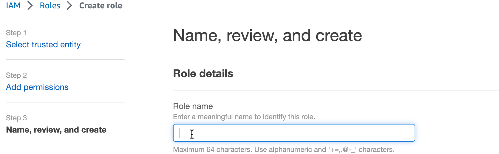 Role 생성 단계 3