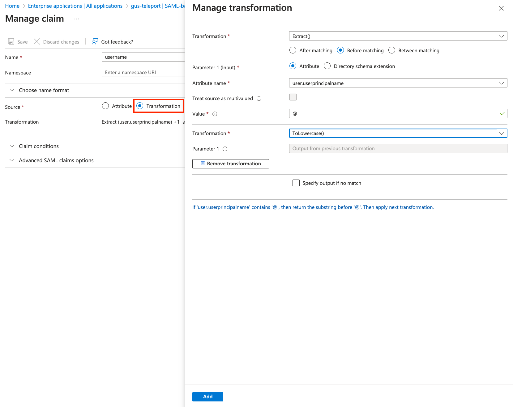 변환된 사용자 이름 추가