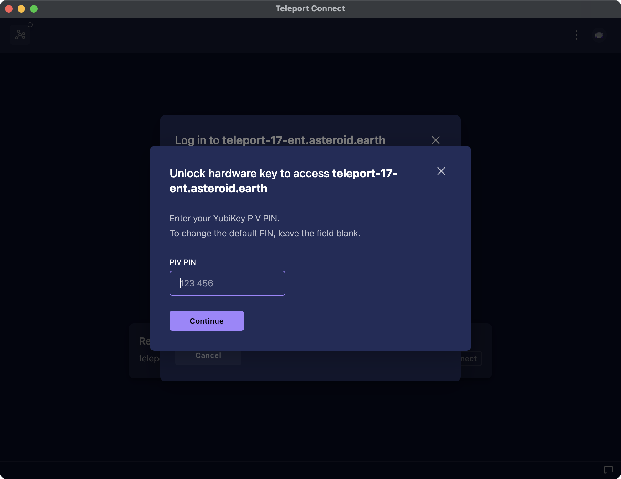 하드웨어 키로 로그인하기