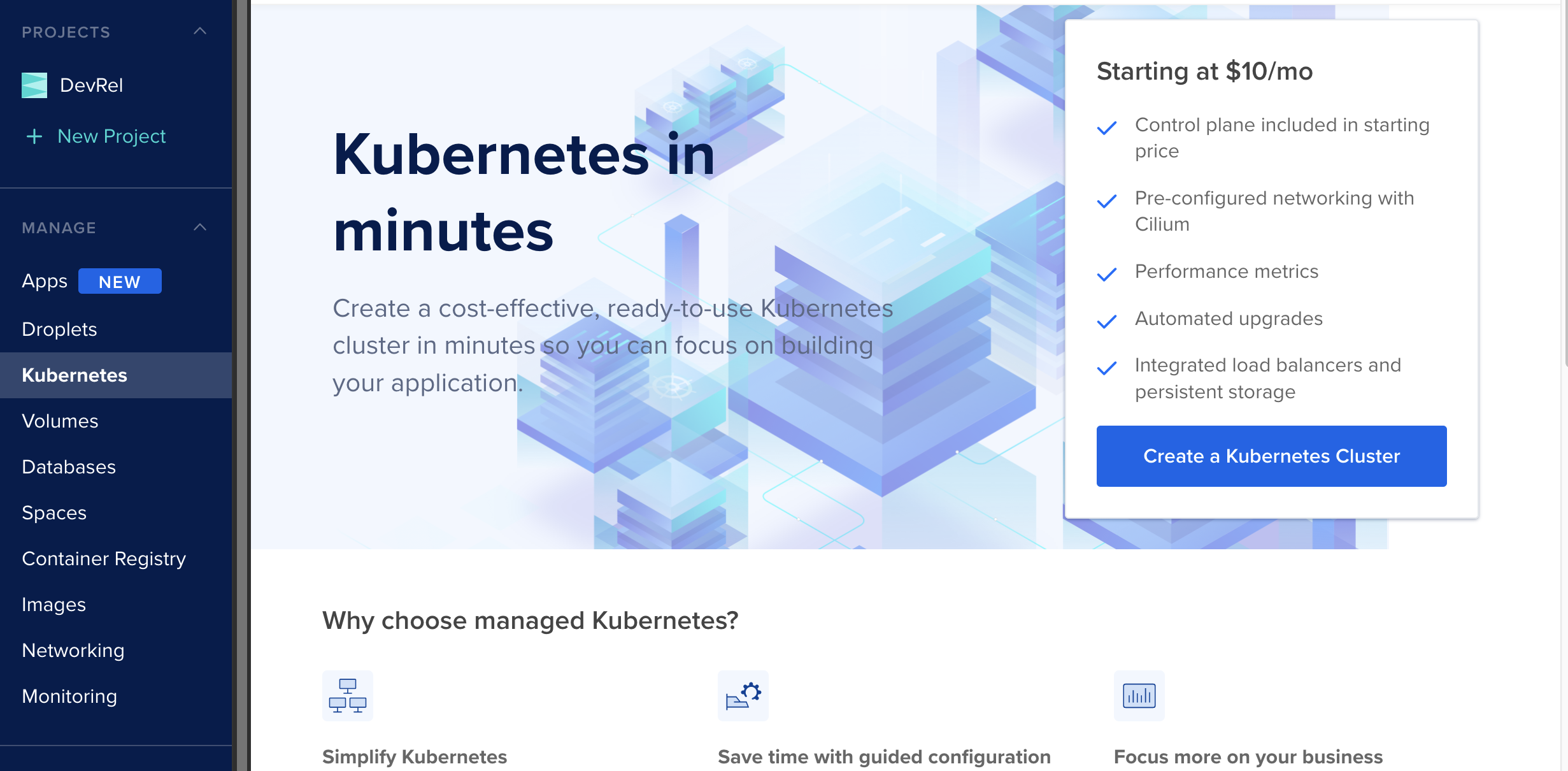 DigitalOcean Kubernetes 클러스터
생성