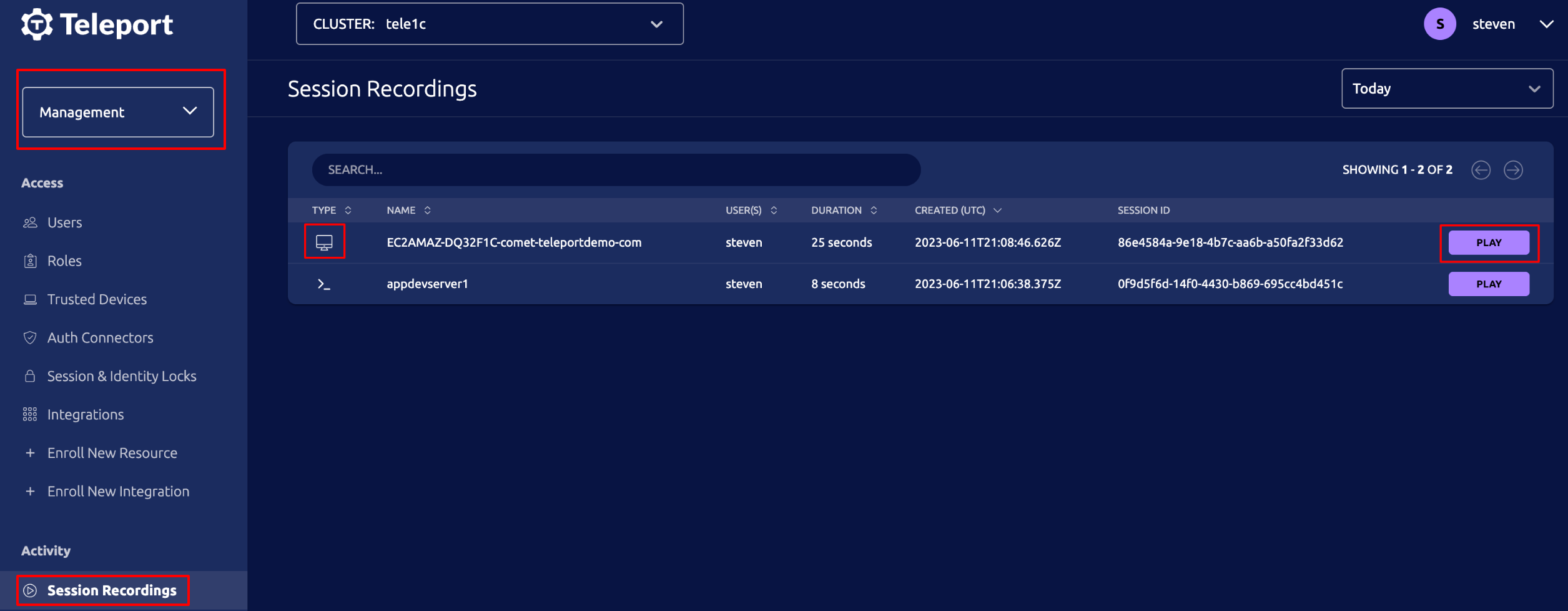 데스크톱 세션 녹화